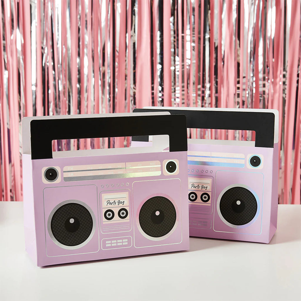 Let's Dance Boombox Party Favour Bags (5 pack) Ruby Rabbit