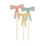 Pastel Bows Cake Toppers (3 pack)
