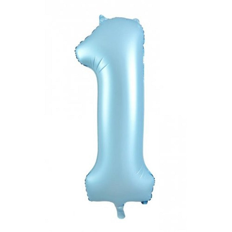 Matte Pastel Blue Giant Number Balloon