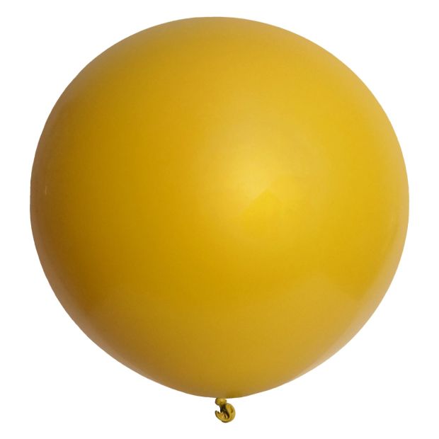 Mustard Giant 90cm Round Balloon