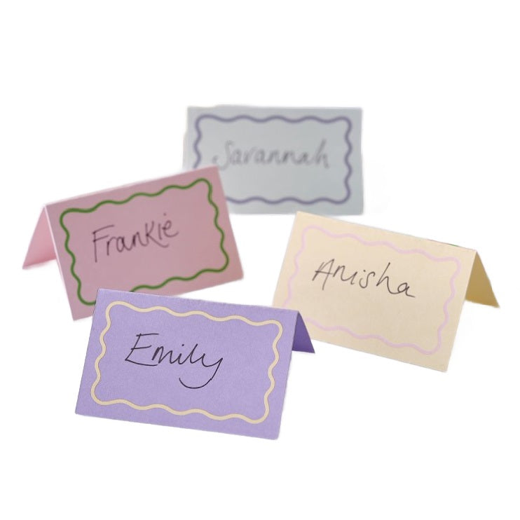Wavy Pastel Place Cards (10 pack)