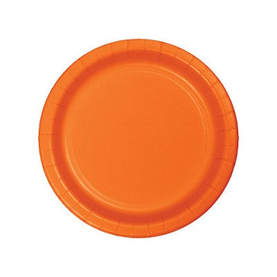 Orange dessert shop plates