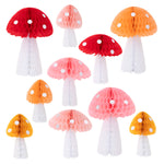Honeycomb Toadstool Decorations (10 pack)
