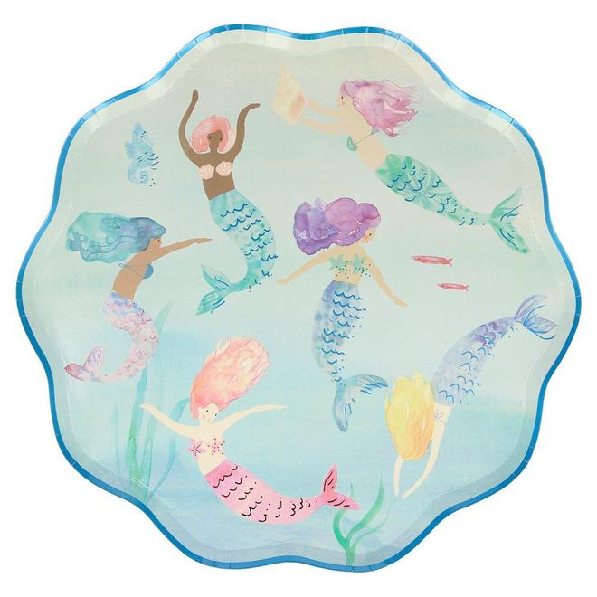 Mermaids Swimming Large Plates (8 pack)