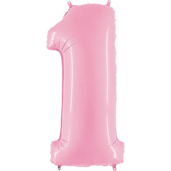 Pastel Pink Giant Number Balloon (9, 0 left)