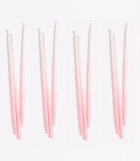 Ombre Pink Candles (12 pack)