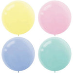 Pastel 60cm Round Balloons (4 pack)