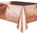 Metallic Rose Gold Plastic Tablecloth