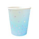 Blue & Iridescent Cups (10 pack)