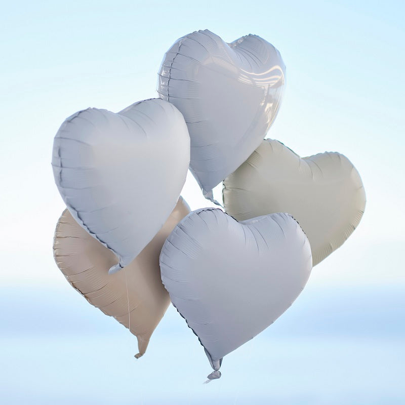 Natural Heart Balloons (5 pack) – Ruby Rabbit