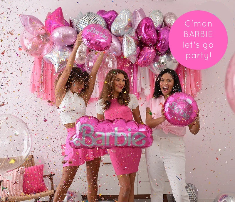 Giant Barbie Logo Balloon