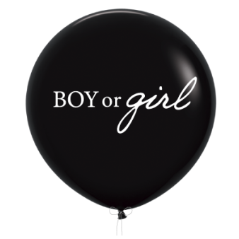 Gender Reveal Boy or Girl Giant 90cm Balloon + Confetti