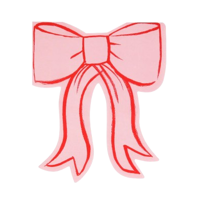 Pink & Red Bow Napkins (16 pack)