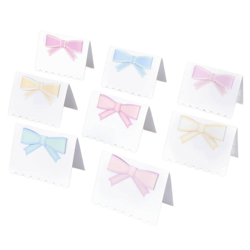 Pastel Bow Place Cards (8 pack) – Ruby Rabbit