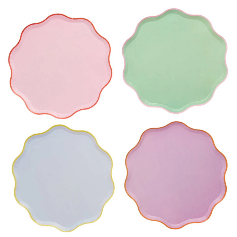 Wavy Bright Plates (8 pack)