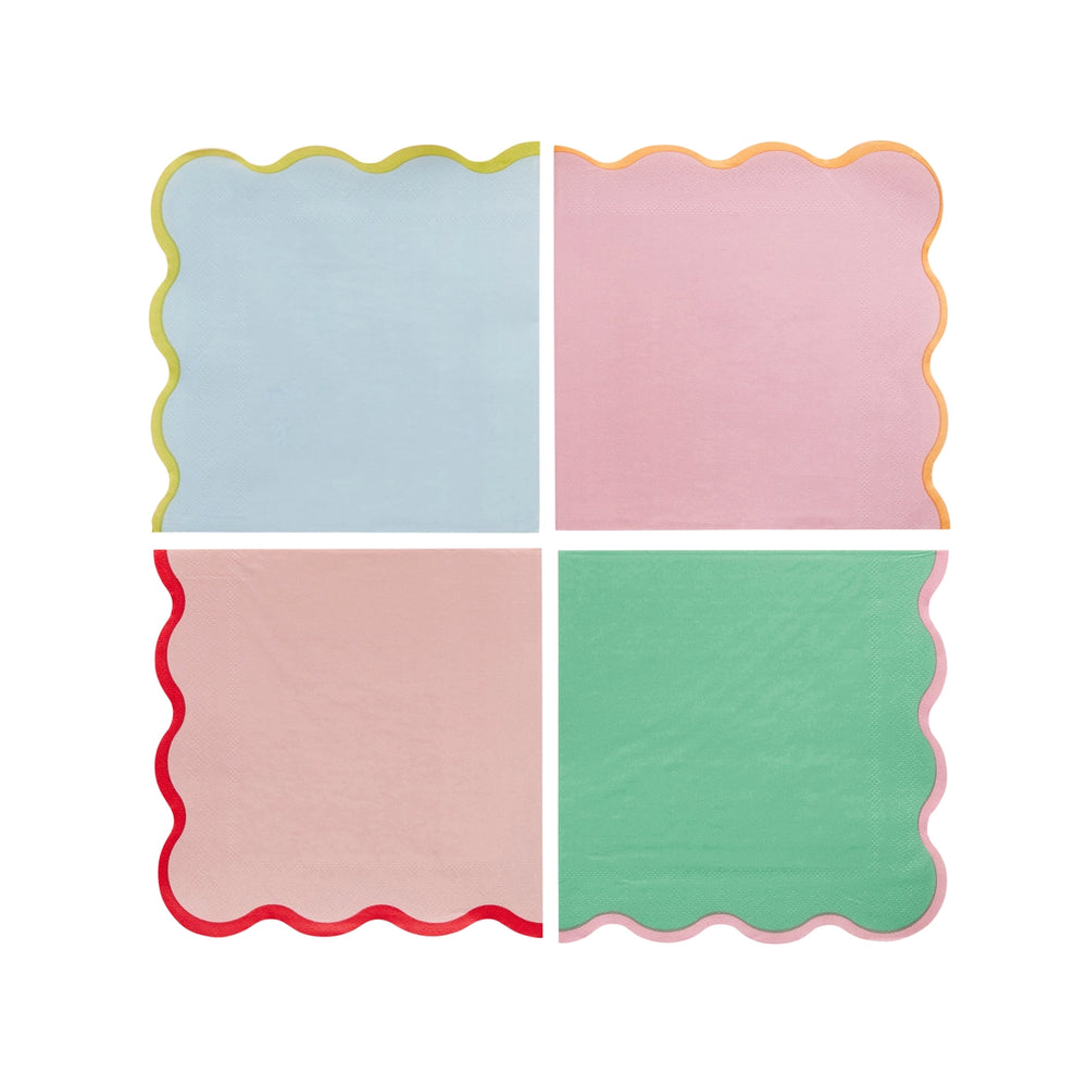 Wavy Bright Napkins (16 pack)