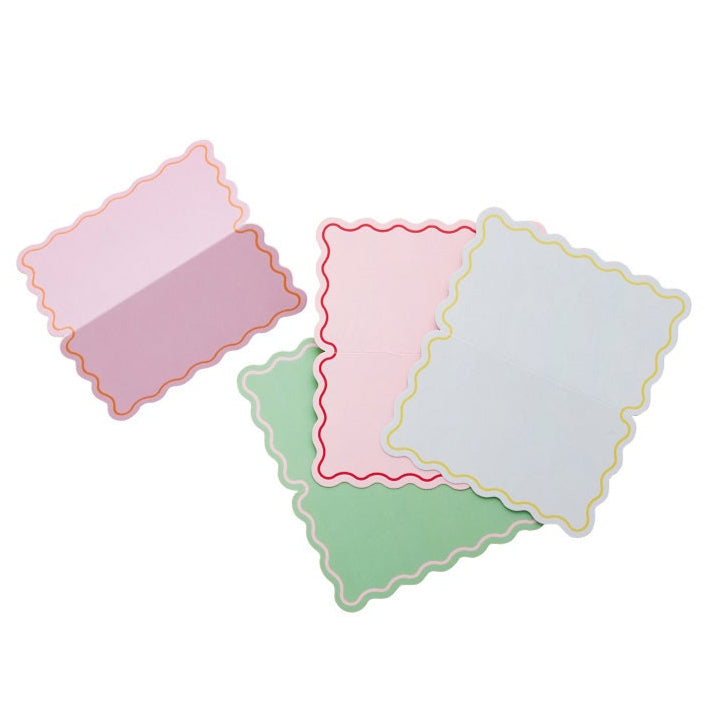 Wavy Bright Place Cards (8 pack)