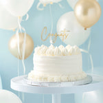 Gold Layered Congrats Cake Topper