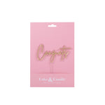Gold Layered Congrats Cake Topper