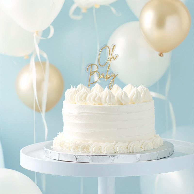 Gold Layered Oh Baby Cake Topper