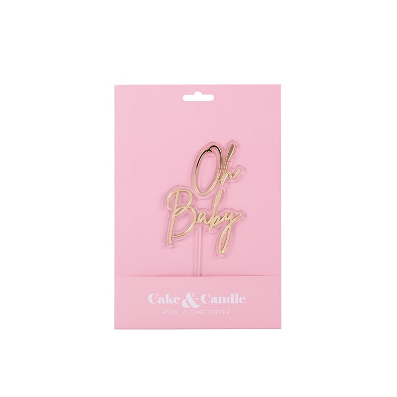 Gold Layered Oh Baby Cake Topper