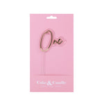 Gold Layered One Cake Topper
