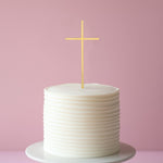 Gold Cross Cake Topper