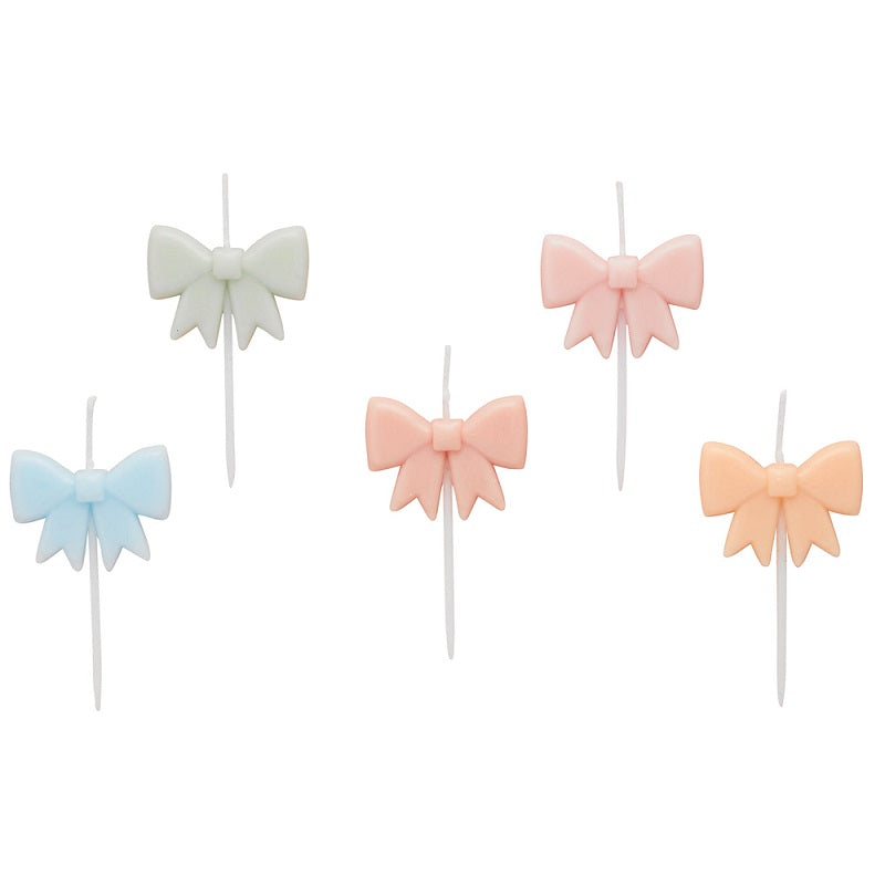 Pastel Bow Candles (5 pack)