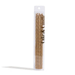Gold Spiral Tall Candles (16 pack)