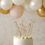 Gold Swirly Candles (16 pack)