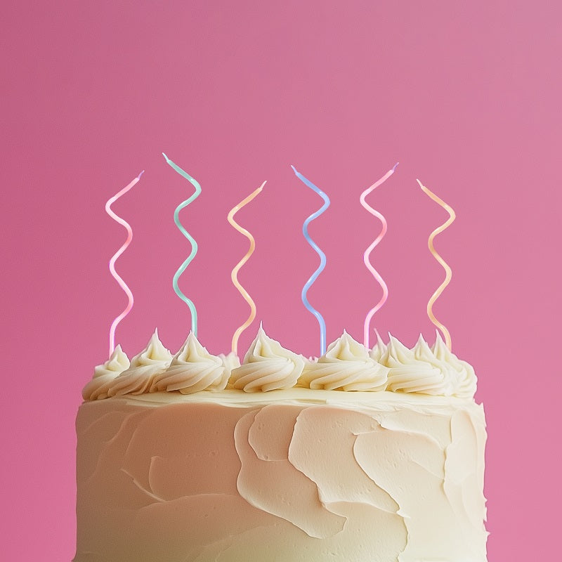 Pastel Swirly Candles (16 pack)