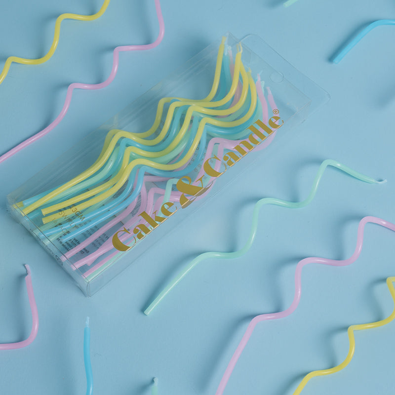Pastel Swirly Candles (16 pack)