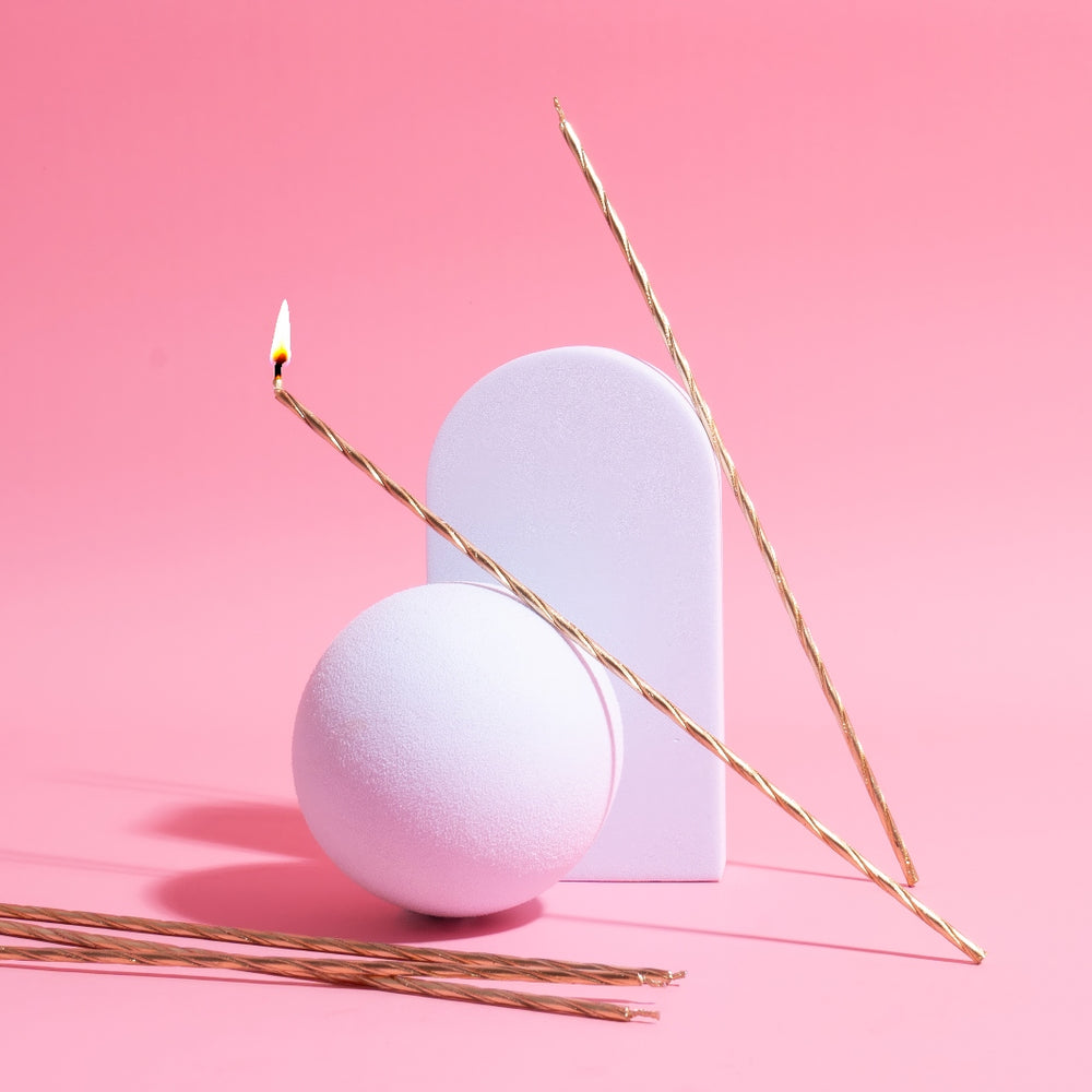 Gold Tall Spiral Candles (16 pack)