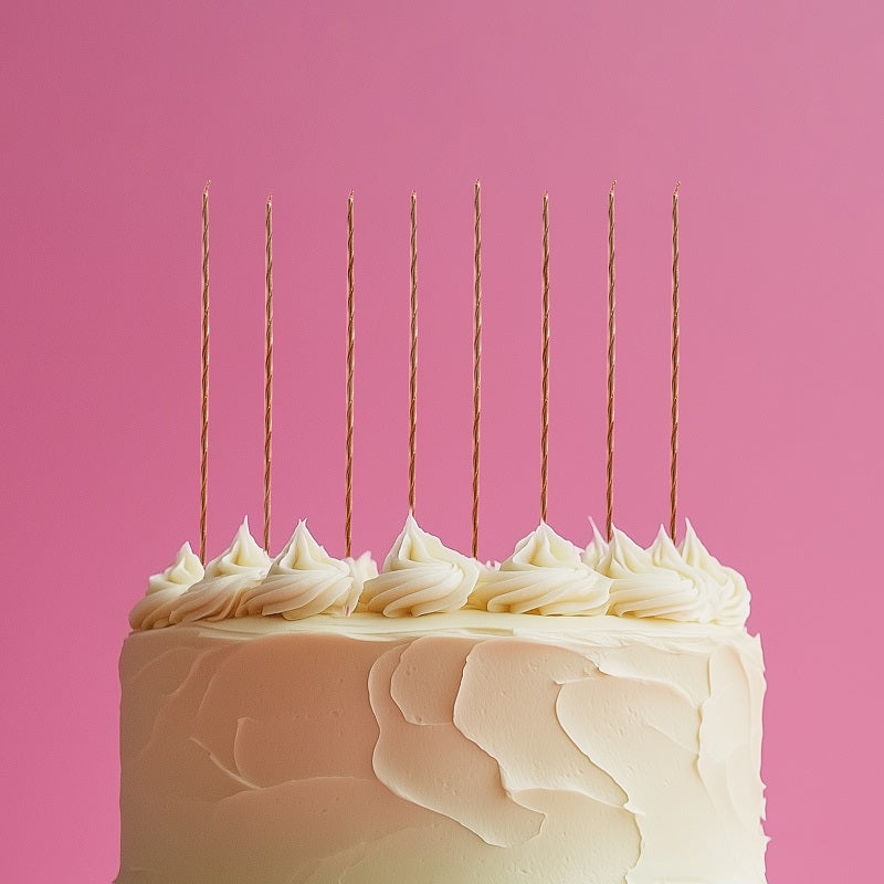 Gold Tall Spiral Candles (16 pack)