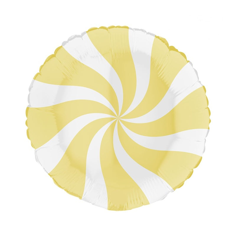 Yellow Candy Swirl 46cm Balloon