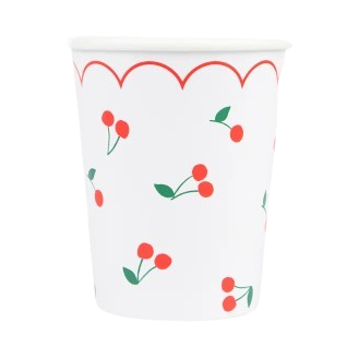 Cherry Pattern Cups (8 pack)