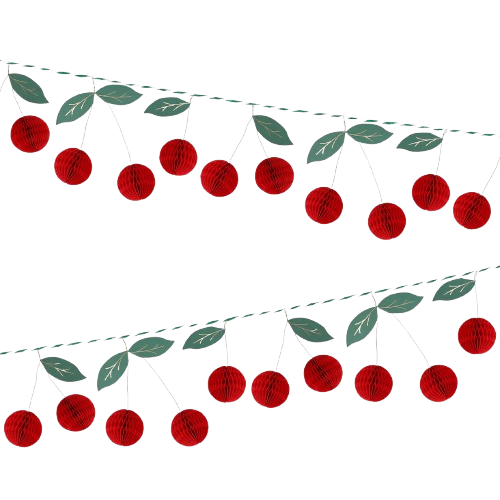 Cherry Honeycomb Garland