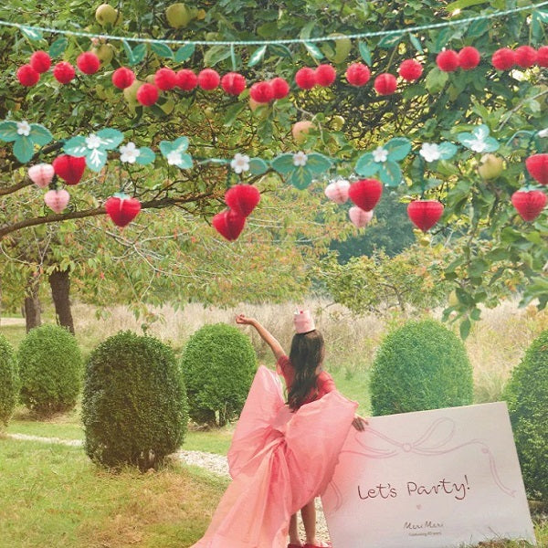 Cherry Honeycomb Garland