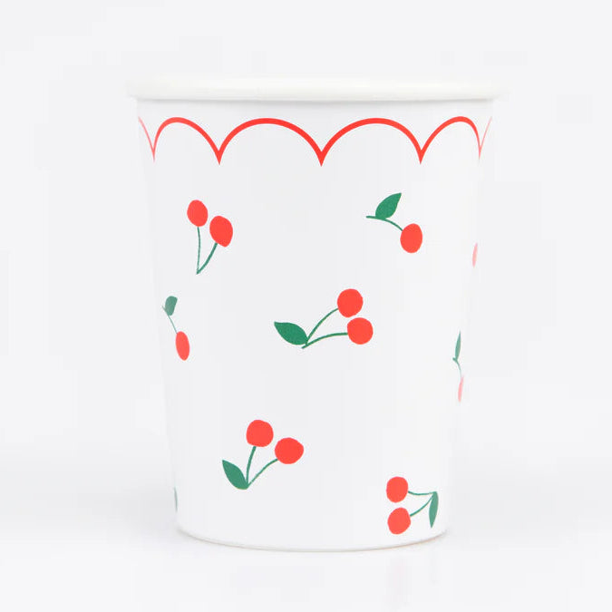 Cherry Pattern Cups (8 pack)