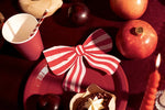 Red Stripe Bow Napkins (12 pack)