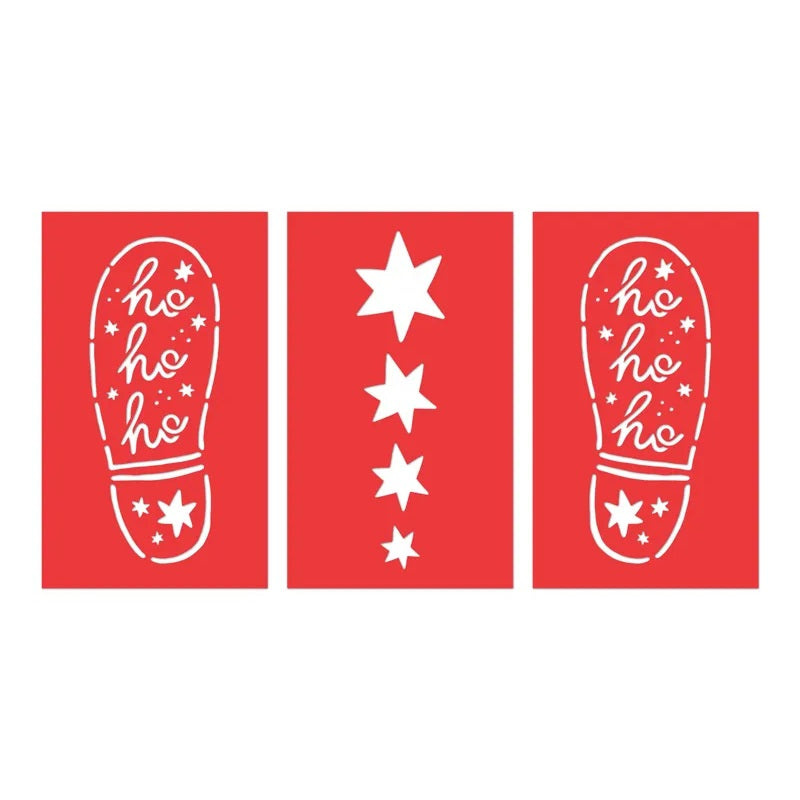 Santa's Footprint Stencils (3 pack)