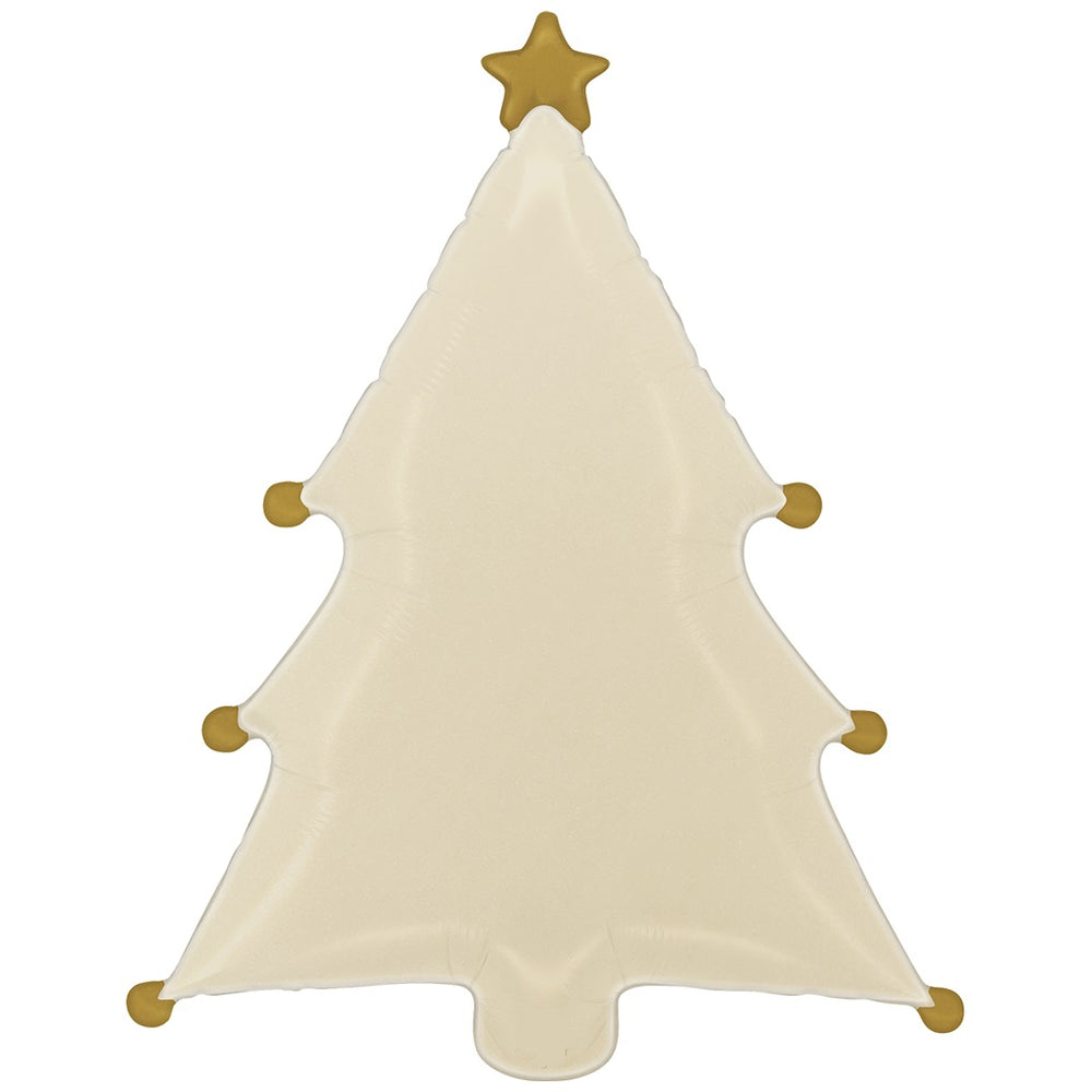Giant Cream Christmas Tree Balloon