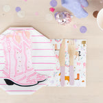 Pink Boot Shaped Napkins (16 pack)
