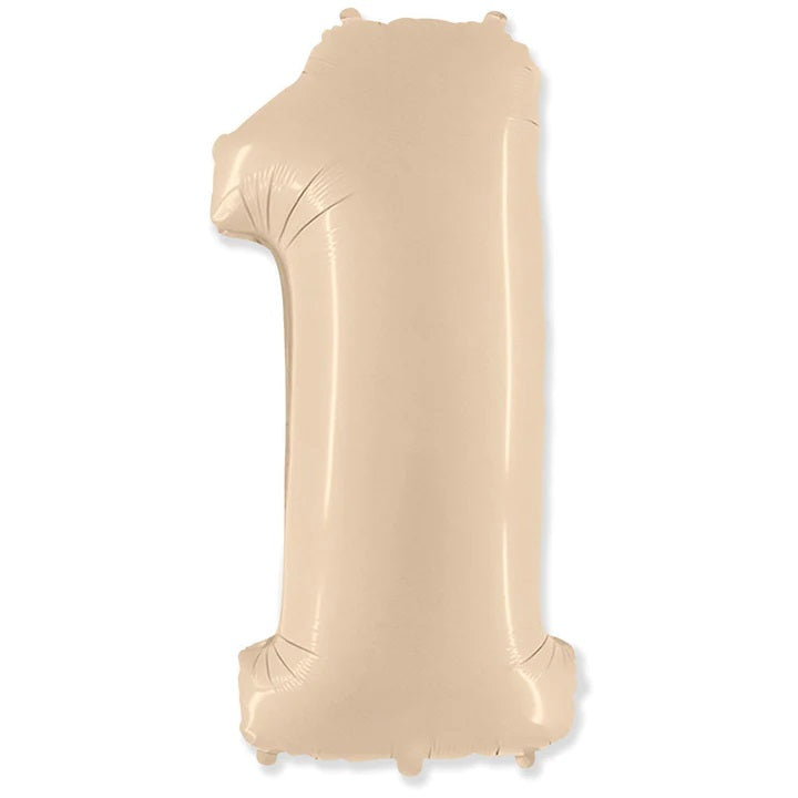 Satin Cream Giant Number Balloon