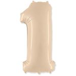 Satin Cream Giant Number Balloon