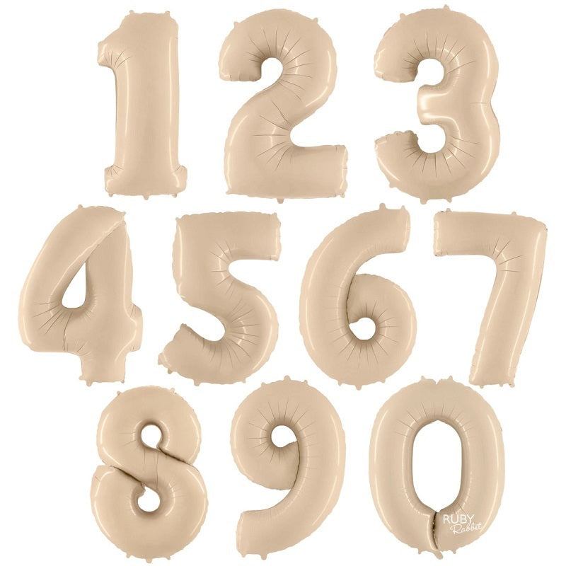 Satin Cream Giant Number Balloon