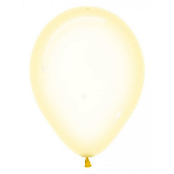 Yellow Crystal Pastel Standard 30cm Balloons (4 pack)