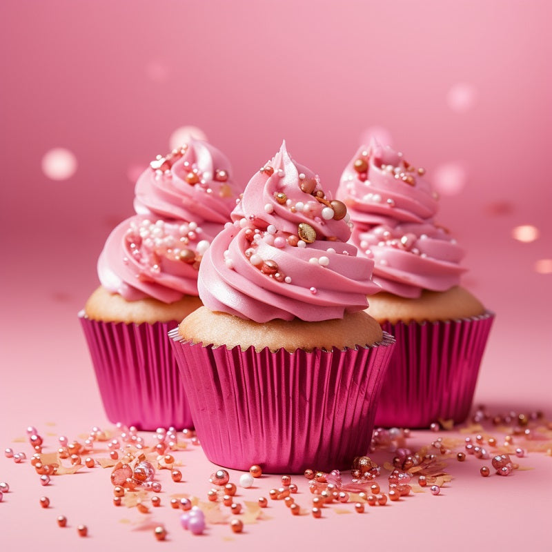 Metallic Hot Pink Cupcake Cases (50 pack)