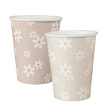 Daisy Floral Cups (8 pack)