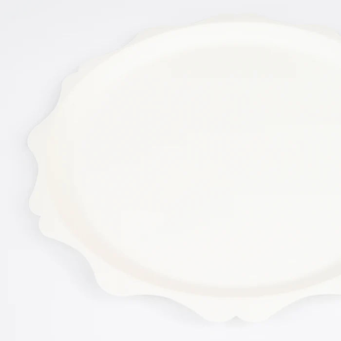 Cream Decorative Edge Plates (8 pack)